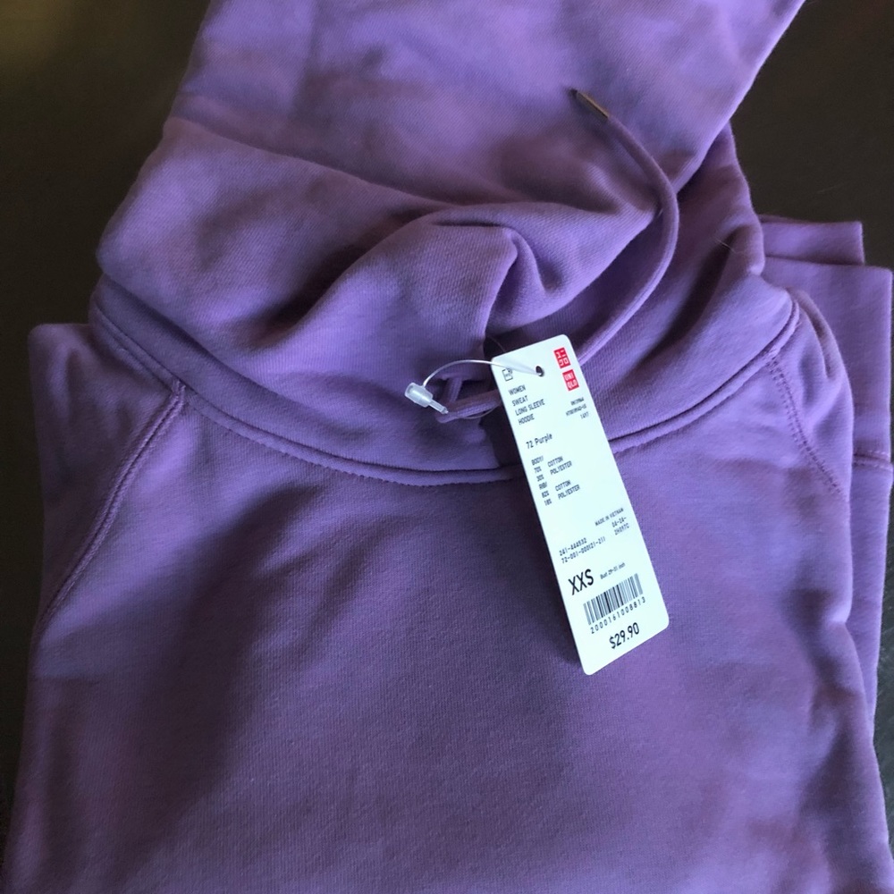 Uniqlo Cropped Hooded Sweatshirt, XXS - Picture 2 of 7
